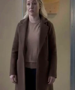 Sarah Sleepwalker Brown Coat featuring a premium mahogany finish and a high-status tailored silhouette for a cinematic look.