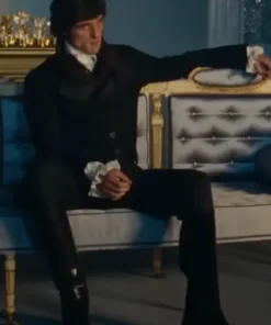 Wuthering Heights Jacob Elordi Jacket featuring a rugged wool-blend finish and a premium long-line silhouette for a high-status cinematic look.