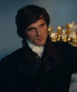 Wuthering Heights Jacob Elordi Jacket showcasing a dark period-drama aesthetic and a high-end textile with durable reinforced stitching.