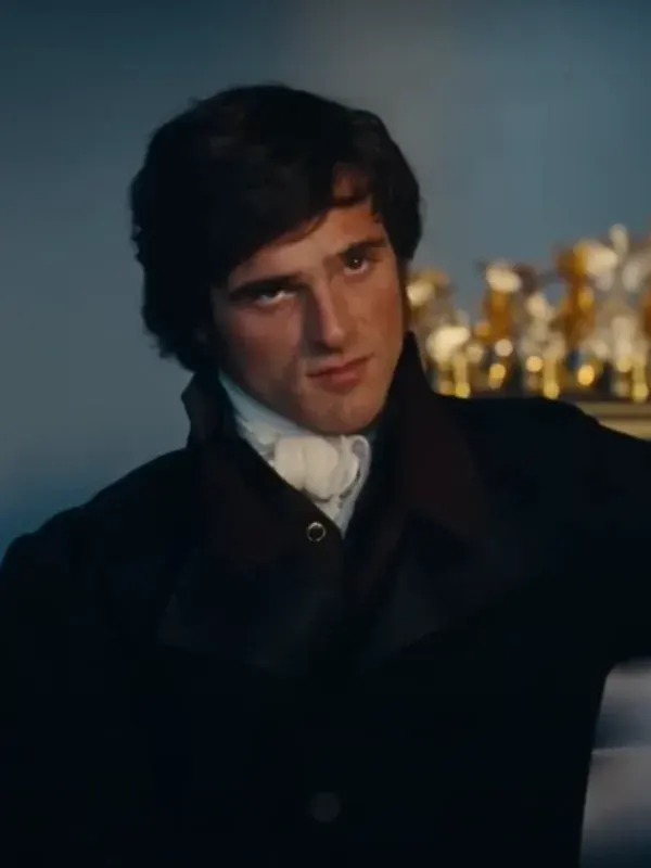 Wuthering Heights Jacob Elordi Jacket showcasing a dark period-drama aesthetic and a high-end textile with durable reinforced stitching.