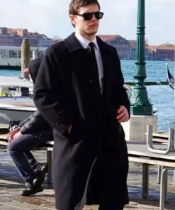 Evan Peters Black Wool Coat BK