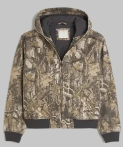 Hollister camo hooded bomber zip-up jacket modern look