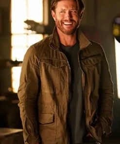 A full styling shot of the Tracker Season 3 Russell Shaw Jacket by America Jackets.