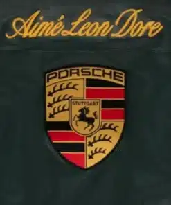 Aime Leon Dore Porsche 993 Leather Jacket in a rich forest green tone with professional grade hardware and sleek lines.