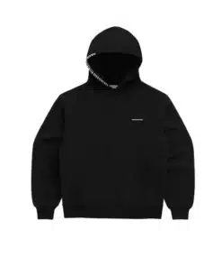 Classic Fleece Hoodie in a deep black finish with professional grade tailoring and a sturdy hooded design.