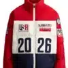 Team USA 2026 Opening Ceremony Puffer Jacket worn by athletes during the global winter sports event.