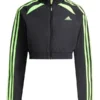 Womens Cropped Track Jacket shown in a high quality finish that highlights the expert tailoring and athletic fit.
