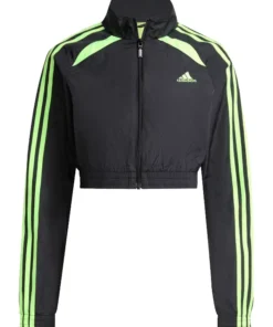 Womens Cropped Track Jacket shown in a high quality finish that highlights the expert tailoring and athletic fit.
